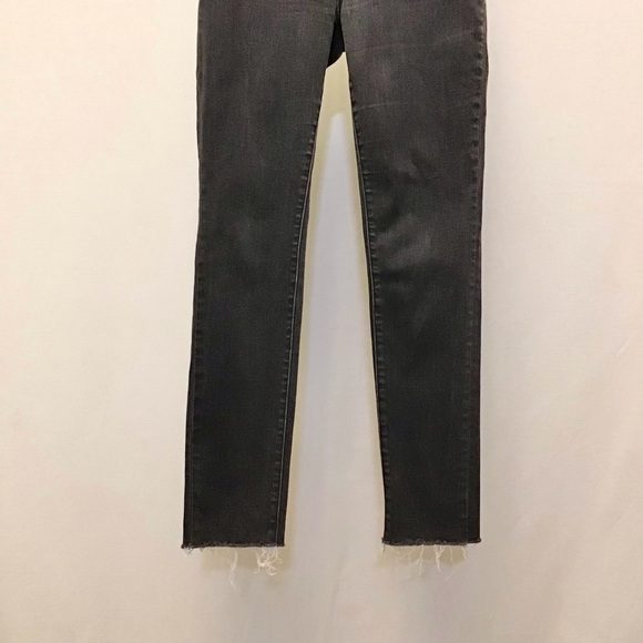 Victoria’s Secret 4 High Rise Jeggings Skinny Jeans Faded Black Frayed Hems - Picture 5 of 11